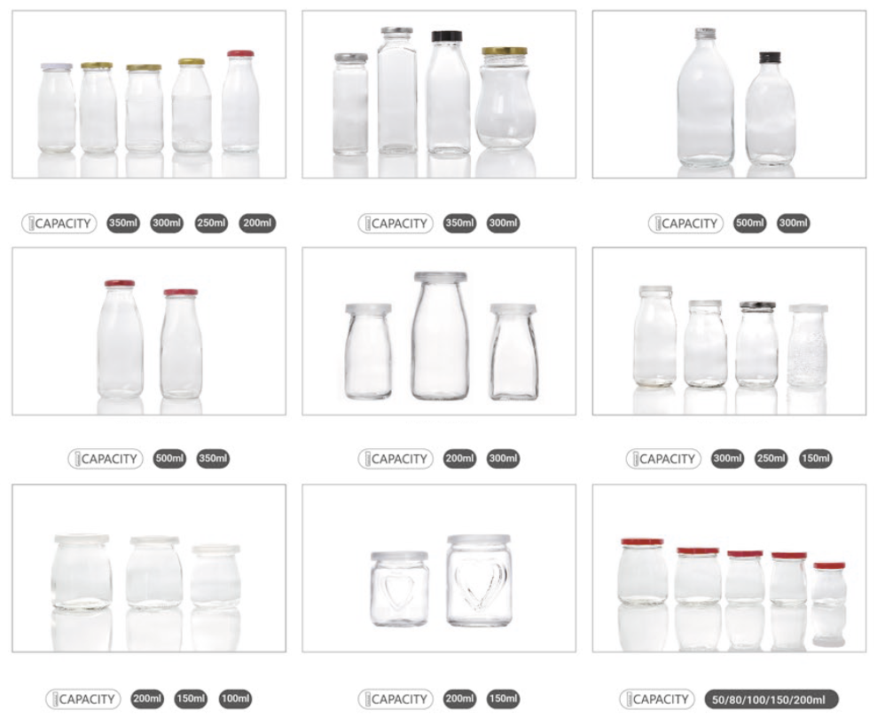 Milk juice bottle botol kaca jus susu grosir import distributor